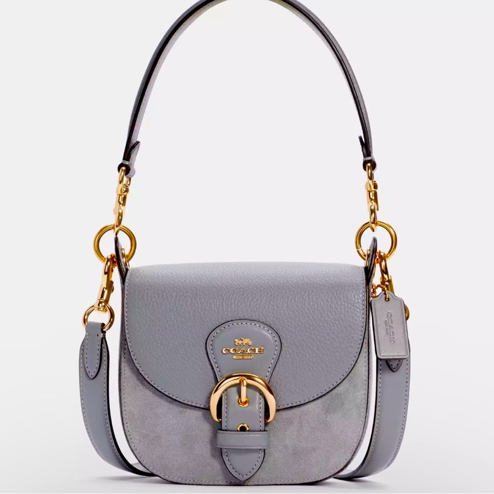 Authentic Coach Kleo Shoulder Bag Grey